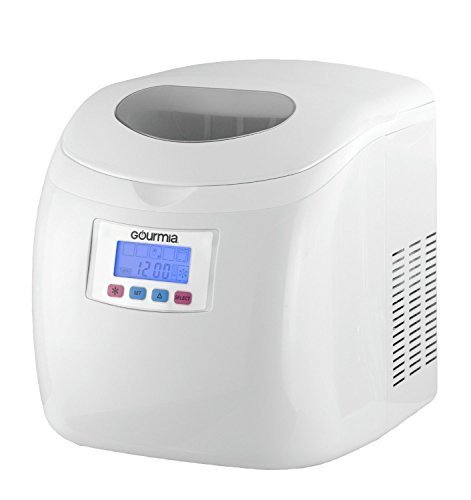 Gourmia GI110 Compact Portable Electric Ice Maker, Express Machine with 3 Quart Water Tank, Get Ice In 10 minutes; Makes 26 Pounds of Ice a Day - White - 110/120V