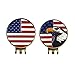 PINMEI 2 Sets of Golf Ball Markers with Magnetic Golf Hat Clips, American Flag and Eagle