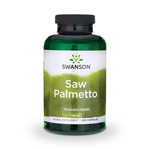 Swanson Saw Palmetto Herbal Supplement for Men Prostate Health Hair Supplement Urinary Health 540 mg 250 Capsules (Best Quality Saw Palmetto)