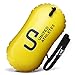 UNITED ATHLETES Inflatable Safety Swim Bubble Buoy - Highly Visible for Open Water Swimming, Triathlon, Training and Fun - with Whistle and Adjustable Belt - for Adults - 18L, Yellow