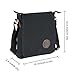 Ibagbar Small Vintage Cotton Canvas Messenger Bag Ipad Bag Shoulder Satchel Crossbody Bag Hiking Traveling Bag for Men and Women Black