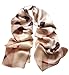 JIMINCI Women's Fashion Scarf 100% Silk Scarf Plaid Scarf Shawl Wraps for Headscarf&Neck(Light Brown)