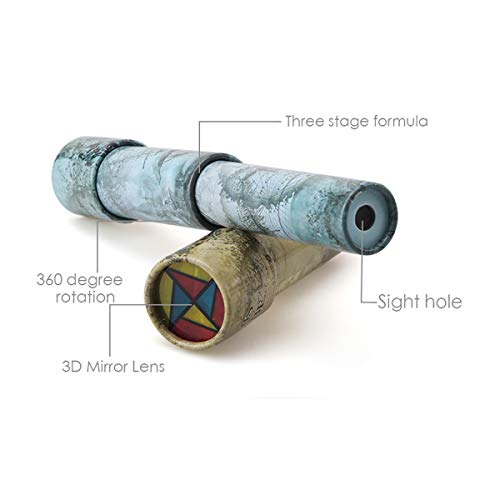 DLOnline 2PCS Retractable Rotary Three-Section Kaleidoscopeï¼ŒGood Gift for Children,Students and Friends (2 Colors) Kaleidoscope for Children,Kaleidoscope Toy