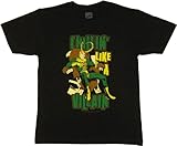 Men's Marvel Comics Thor Loki Chillin' Like A Villain Fitted Jersey T-shirt (Large/Black)