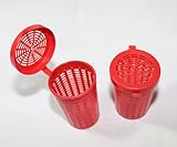 Kathy Mall 2pcs Traps Red Vented Bait Cup Plastic Bait Cage Cage Cup