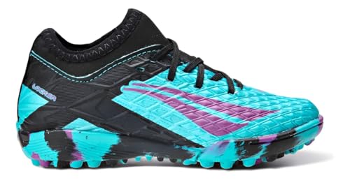 Chuteira Penalty Society RX Locker Kids Y-3, Turquesa, Lilas e Preto, 33