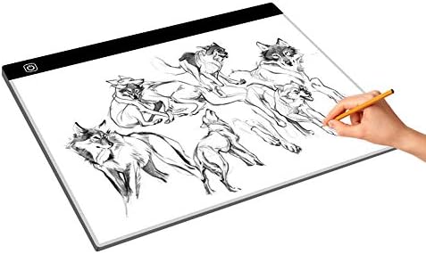 HDWY LED Copy Board, A2/A3/A4 Ultra-Thin LED Drawing Tracking Light Box Tracking Lamp and Brightness Adjustable Sketch Building Calligraphy Crafts Artist