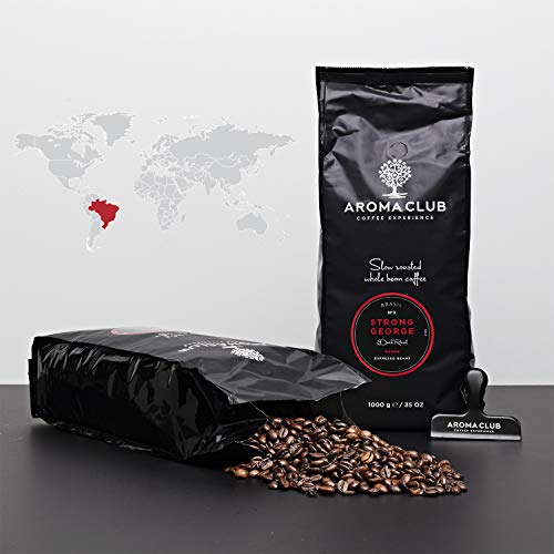 Aroma Club Kaffeebohnen 1 kg – Strong George Dark röstung – brasilianisch – Slow Roast – Für alle Kaffeemaschinen – Bild 3