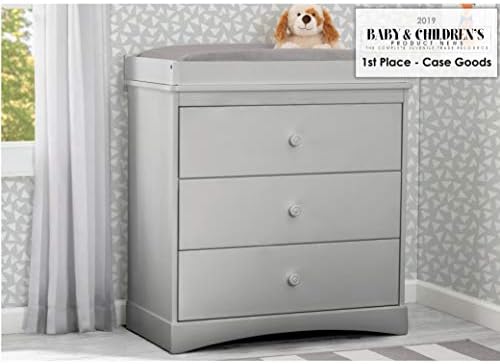 delta children ava 3 drawer dresser with changing top