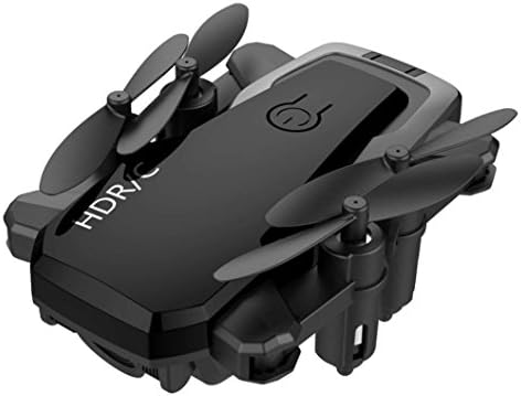 Cinhent Quadcopter Mini D2WH Foldable with WiFi FPV 0.3MP HD Camera, 2.4G 6-Axis RC Drone with Altitude Hold 4 Channels Toys, Good Choice for Drone Training (Black)