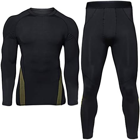 Men's Thermal Underwear Set Soft Winter Warm Long John Base Layer Top & Bottom Fleece Lined