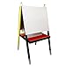 US Art Supply Zuma Children's Paint and Drawing Child Artist Easel with Chalkboard, Dry Erase Board, Large Trays, and Paper Roll