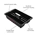 Plastic Storage Tray Tote- Versatile Multiuse Caddy with Attached Portable Handle to Organize and Carry Tools, Cleaning Supplies, More by Stalwart