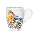 DEMDACO Bird in Nest Watercolor Green On White 16 Ounce Glossy Stoneware Mug With Handle