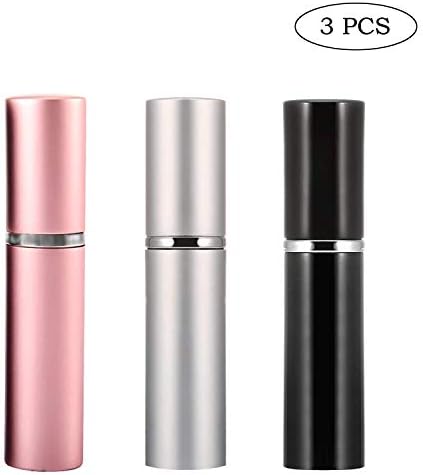 SALOCY Travel Spray Bottles,3 Pieces Refillable Bottle Toiletries Liquid Containers Fragrance Atomiser for Cosmetic for Travel Handbag, 10 ml
