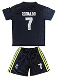 2015/2016 REAL MADRID #7 RONALDO KIDS AWAY SOCCER JERSEY & SHORTS YOUTH SIZES