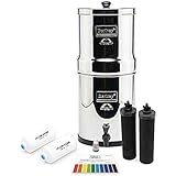 Big Berkey BK4X2 Countertop Water Filter System with 2 Black Berkey Elements and 2 Fluoride Filters