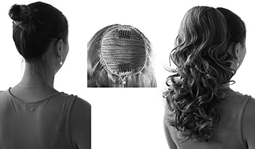 CAISHA 18" Hairpiece Ponytail Extensions Voluminous Wavy Black PH9, black #1 PH9, 22 inches - Image 5
