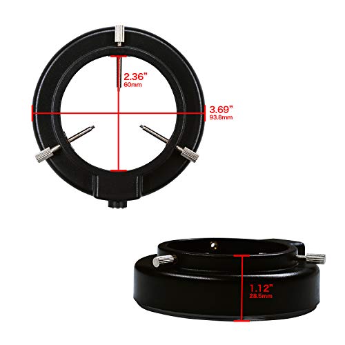 Micrl Microscope Ring Light Adjustable 60 LED Illuminator for Stereo Microscope & Camera