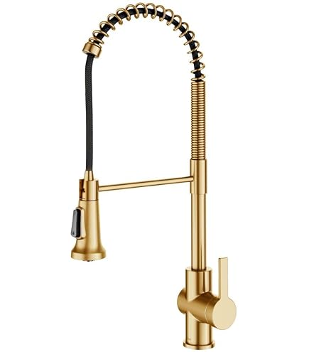 Kingston Brass Nustudio Einhand-Küchenarmatur – Ausziehbar, Poliertes Chrom, Mit Sprühfunktion
