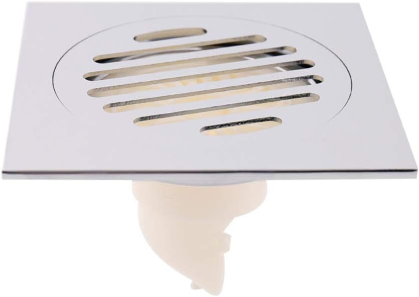 WYMNAME Shower drain channel With Removal cover, Square Copper Anti-odor Shower grates Anti-clogging Drainage grates Strainer-B L:12xW:12cm