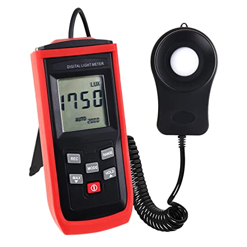 Digital Light Meter Illuminance Lux Meter with Record Function, 0200,000 Measurement Range