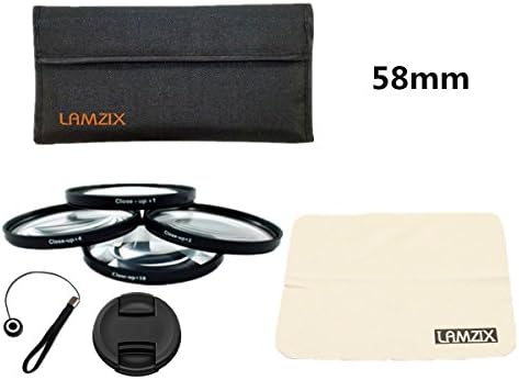 LAMZIX 58MM Professional Lens Filter Close Up Macro Filter Kit 4-Piece(+1+2+4+10)