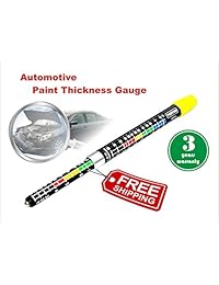 Medidor de espesor de pintura del vehículo de gran precisión resistente al agua con punta magnética, escala de medición y verificador de choques para detectar daños en el auto