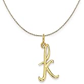 The Black Bow 14k Yellow Gold, Claire Mini Lower Case Initial K Necklace