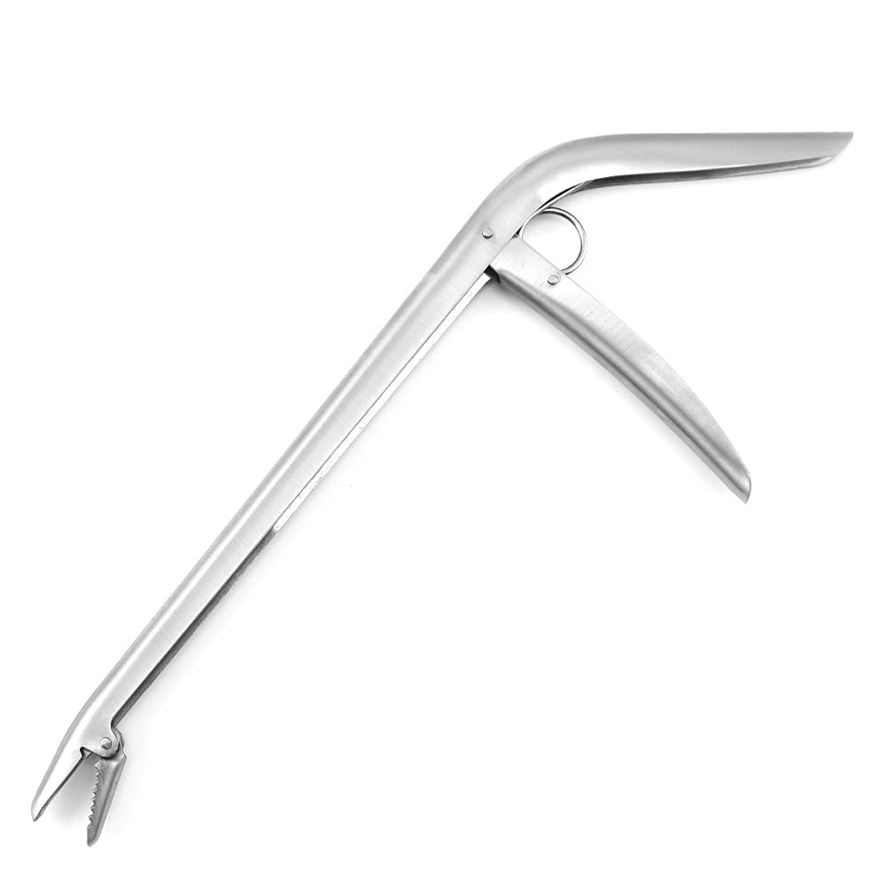 GudGmtoy Fish Lip Grabber Gripper Grip Tool Hook remover Fish Holder Tackle Portable Stainless Steel Sea Fishing Lip Gripper