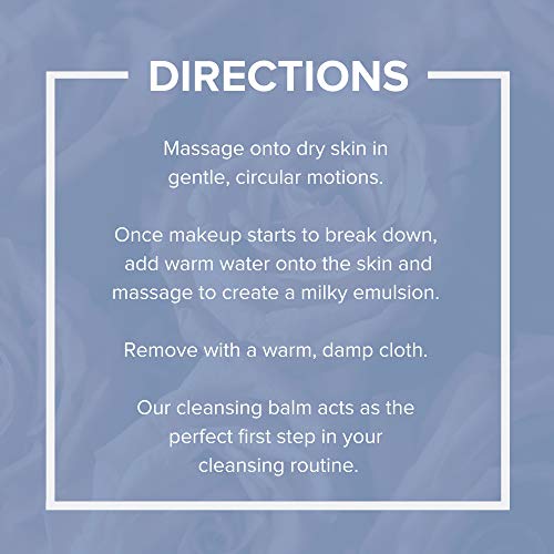 Rose Cleansing Balm - Natural Facial Cleanser & Makeup Remover with Coconut Oil and Manuka Honey - Instantly Removes Waterproof Mascara & Face Makeup - Gently Double Cleanse and Purify Skin - 4 oz - Thumbnail 4