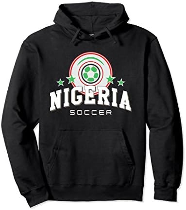 Unisex Nigerian Football Jersey 2018 Hoodie Nigeria Soccer Hoodie 2XL Black
