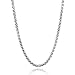 MOWOM Silver Color Cuban Link Chain Necklace Water Resistant Mens Stainless Steel Necklace For Women Men Thin Wheat Necklace Chain With Gift Bag (4mm Wide, 24 Inches Long)