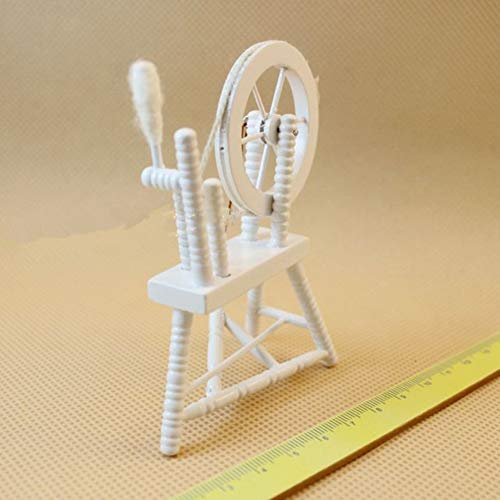 BaSeng Retro Mini Spinning Wheel for 1:12 Doll House Furniture Accessories Random Color 79 cm