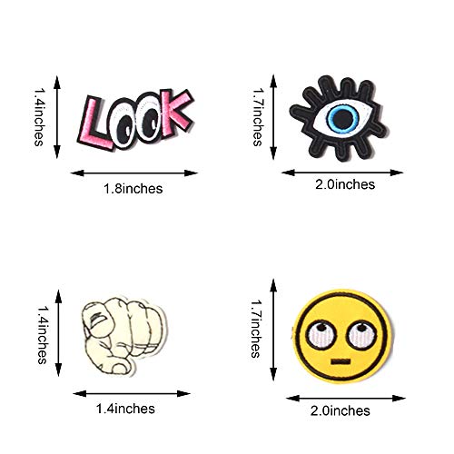 SHELCUPCool Embroidered Iron Patches, for Jackets, Packs, Jeans, Assorted Styles (70PCS)