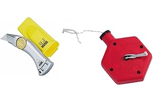 Stanley 10-5576M Stanley Titan Fixed Blade Knife 10-550M and MD 00760 100ft. Chalk Reel Value Pack