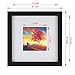 One Wall UPGRADED Tempered Glass 4PCs 8x8 Picture Frames Black with 1 Mat for 4x4 Pictures, Wood Instagram Photo Frames
