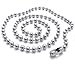 Nickel Plated Ball Chain - (50PACK) - Dog Tag Chains Necklace - Metal Bead Chains 24 Inches Long Ball Size 2.4mm #3 Adjustable Jewelry Findings - Veteran Owned Company
