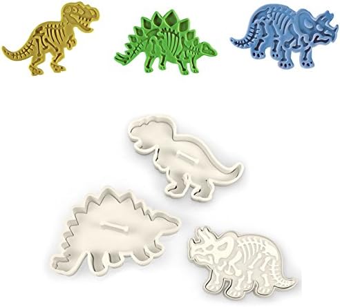 Emporte Piece Dinosaure Fossiles Fondant Coupe Biscuit Pour Gateau Bricolage Moule Forme De Dinosaure Moules De Cuisson Pour Enfants 3pc Fbgood Ensemble De 3 Moules A Biscuits Pour Dinosaures Divers Jeux Sports Et Loisirs