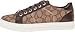 COACH Womens Paddy Low Top Lace Up Fashion Sneakers, Khaki/Chestnut, Size 6.5
