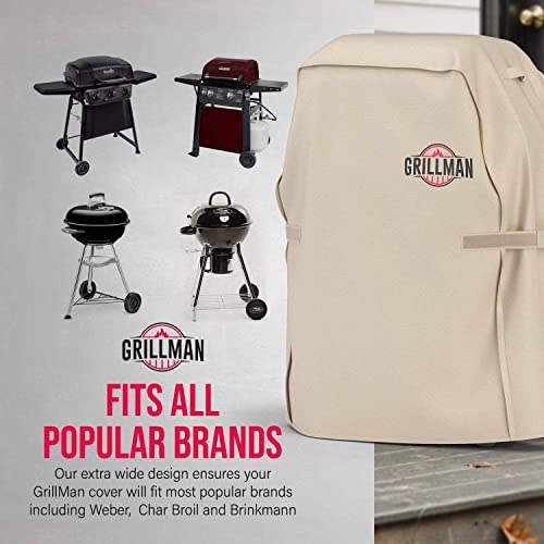 Grillman Premium BBQ Grill Cover. RipProof & Waterproof (30" L x 26" W