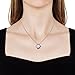 Shop LC Delivering Joy 925 Sterling Silver Purple Cubic Zirconia CZ Hypoallergenic Gift Chain Pendant Necklace for Women 20