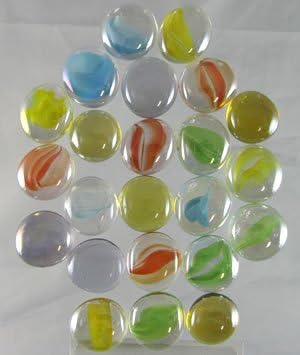 Assorted Glass Bead Tokens 22 ea by Wondertrail
