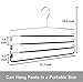 FH Swing Arms Pants Hangers Towel Hangers Multi Layers Metal Pant Slack Hangers, Organizer for Pants Jeans Scarf Hanging, 3 Packs