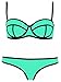 HelloTem Push up Bright Diving Suit Neoprene Padded Bikini Set Swimsuit Swimwear