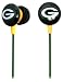 iHip NFF10200GBP NFL Green Bay Packers Mini Ear Buds, Green/Yellow