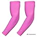 CompressionZ Compression Arm Sleeves for Men & Women| Cooling UV Sun Protection Elbow Pain Relief for All Sports and Recovery Pink Pair Medium