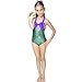 Newland Girl's One Piece Mermaid Swimwear Swimsuit Bathing Suit+Headband