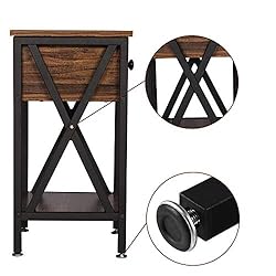 VECELO Side/End Table Nightstand with Drawer