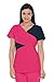 Barco Grey's Anatomy Signature 2140 Contrast Mock Wrap Top Chateau Rose/Graphite M